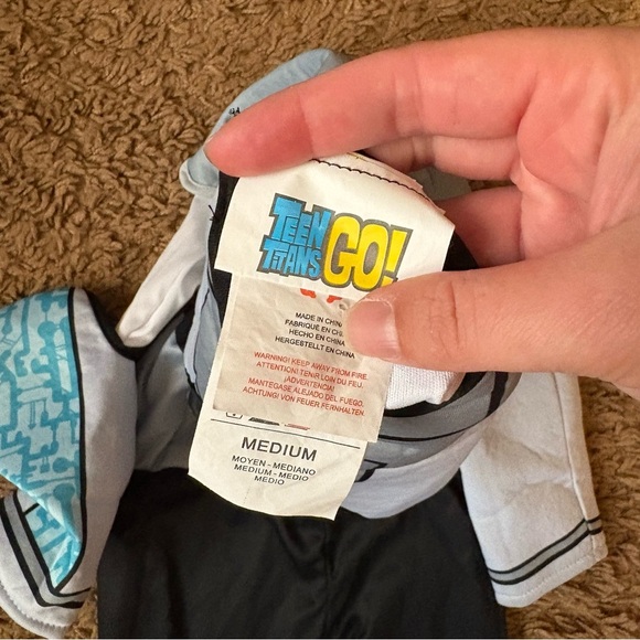 Rubies Teen Titan Go Cyborg Halloween Costume Medium Jumpsuit Gray - Picture 5 of 7